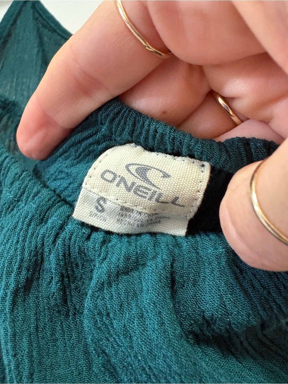 O’Neill Teal Green Sleeveless Ruffled Mini Dress - Picture 5 of 5